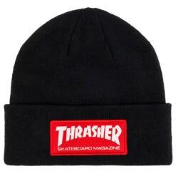 Thrasher Skate Mag Patch Beanie - Black