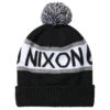 Nixon Teamster R Beanie - Black/White -JD Snowboards Shop 191973216496 1