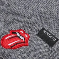 Nixon X Rolling Stones Beanie - Heather Gray 5 Nixon X Rolling Stones Beanie - Heather Gray -JD Snowboards Shop 191973283344 2