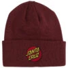 Santa Cruz Classic Dot Long Shoreman Beanie - Maroon -JD Snowboards Shop 193172360956 1