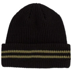 Santa Cruz Pit Long Shoreman Beanie - Black/OD Green -JD Snowboards Shop 193172426706 2