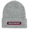 Independent B/C Groundwork Long Shoreman Beanie - Heather Grey -JD Snowboards Shop 193172441860 1