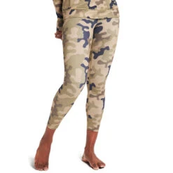 Burton Womens Midweight Pant Snowboard Base Layer - Martini Olive Terra Camo