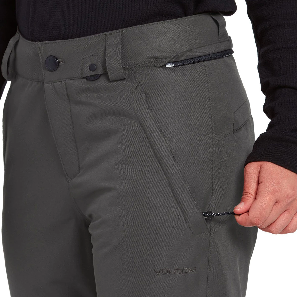 Volcom Womens Frochickie Insulated Snowboard Pants - Dark Grey 4 Volcom Womens Frochickie Insulated Snowboard Pants - Dark Grey - Image 3