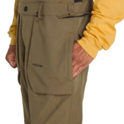 Volcom Roan Bib Overall Snowboard Pants - Dark Teak -JD Snowboards Shop 196134091523 3