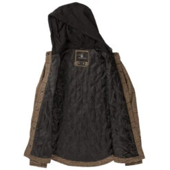 Volcom Womens Hooded Flannel Snowboard Jacket - Caramel -JD Snowboards Shop 196134115694 4