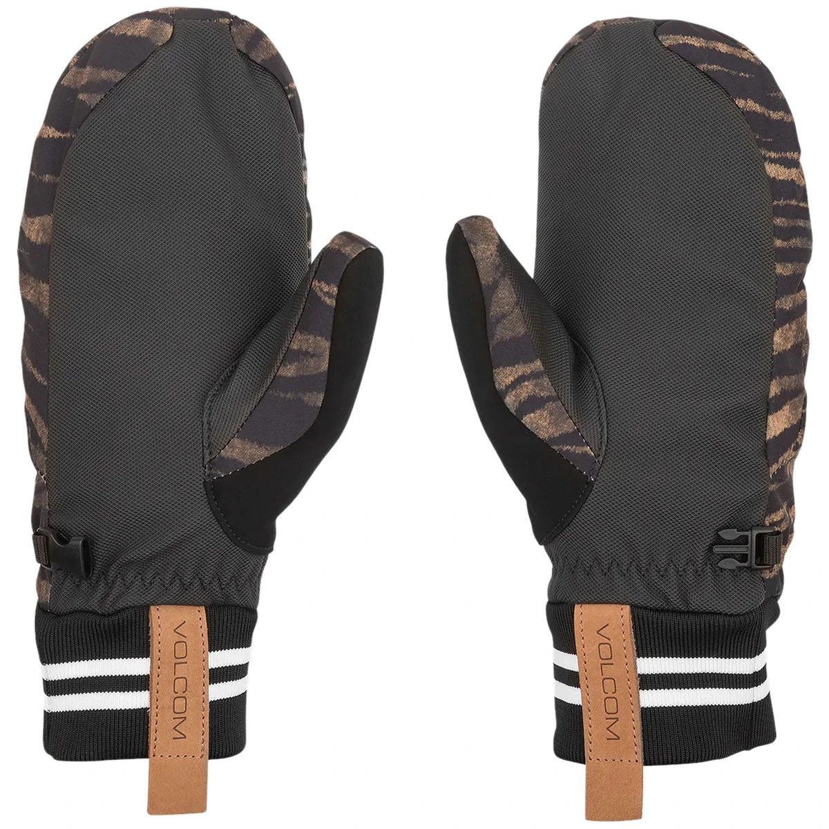 Volcom Womens Bistro Mitt Snowboard Gloves - Tiger Print 4 Volcom Womens Bistro Mitt Snowboard Gloves - Tiger Print - Image 2