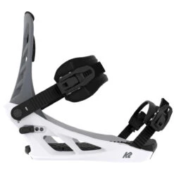 K2 Indy 2024 Snowboard Bindings - Grey/White -JD Snowboards Shop 196222114264 3