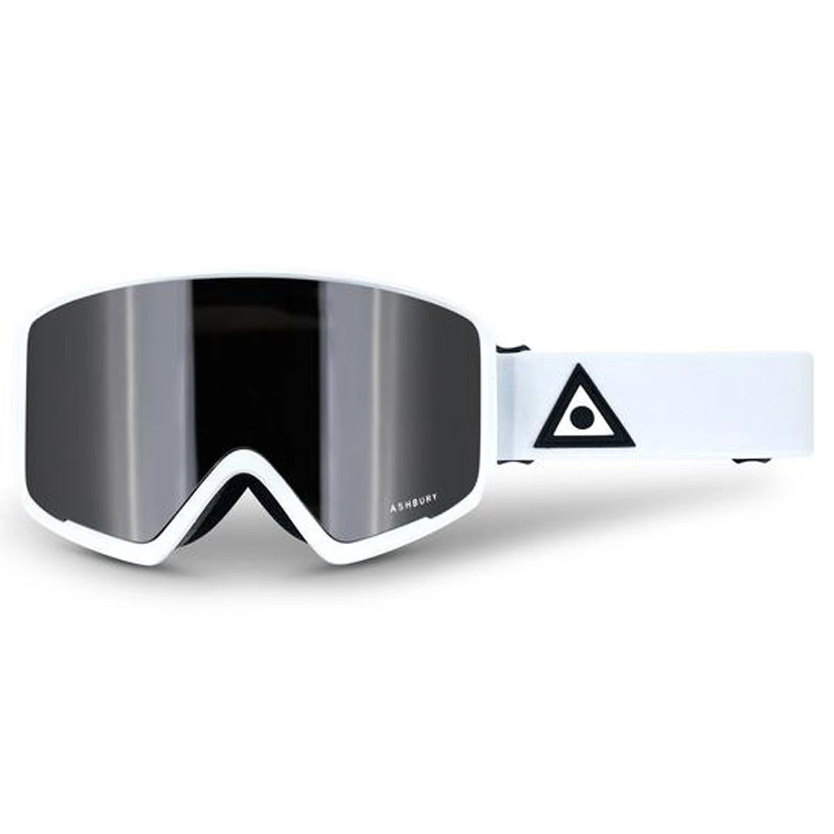 Ashbury Arrow White Triangle Snowboard Goggles - Silver Mirror/Yellow Spare 3 Ashbury Arrow White Triangle Snowboard Goggles - Silver Mirror/Yellow Spare
