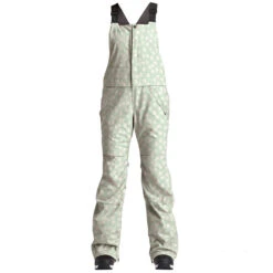 Airblaster Womens Hot Bib Snowboard Pants - Mint Daisy