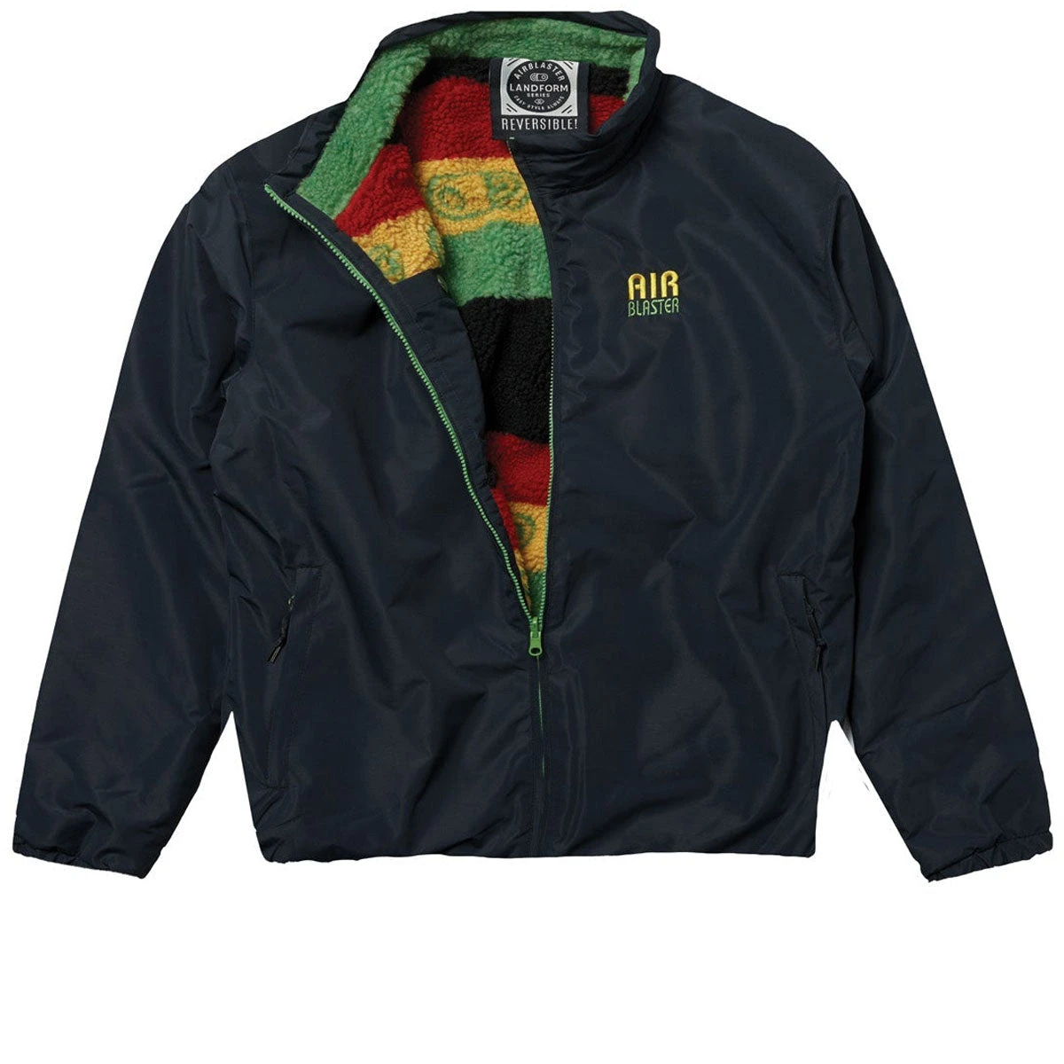 Airblaster Double Puff Snowboard Jacket - Max Rasta Stripe 3 Airblaster Double Puff Snowboard Jacket - Max Rasta Stripe
