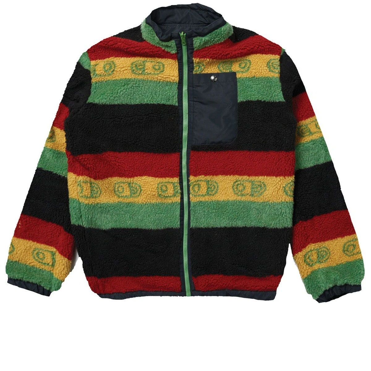 Airblaster Double Puff Snowboard Jacket - Max Rasta Stripe 4 Airblaster Double Puff Snowboard Jacket - Max Rasta Stripe - Image 2
