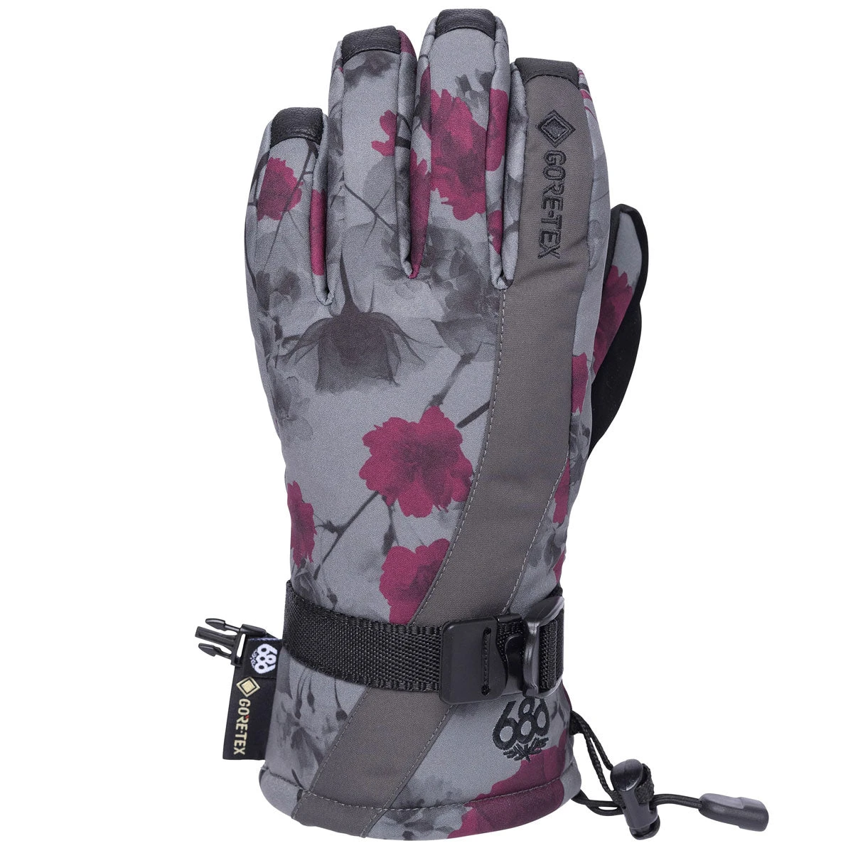686 Womens Gore-Tex Linear Snowboard Gloves - Charcoal X-ray 3 686 Womens Gore-Tex Linear Snowboard Gloves - Charcoal X-ray