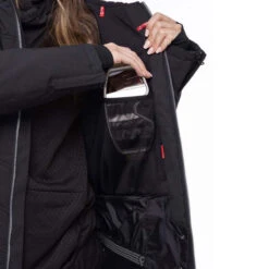 686 Womens Cloud Insulated Snowboard Jacket - Black Geo Jacquard -JD Snowboards Shop 883510529830 4