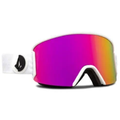 Volcom Garden Snowboard Goggles - Matte White/Pink Chrome -JD Snowboards Shop 884932381334 3