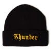 Thunder Evil EMB Cuff Beanie - Black/Yellow -JD Snowboards Shop 888560165939 1