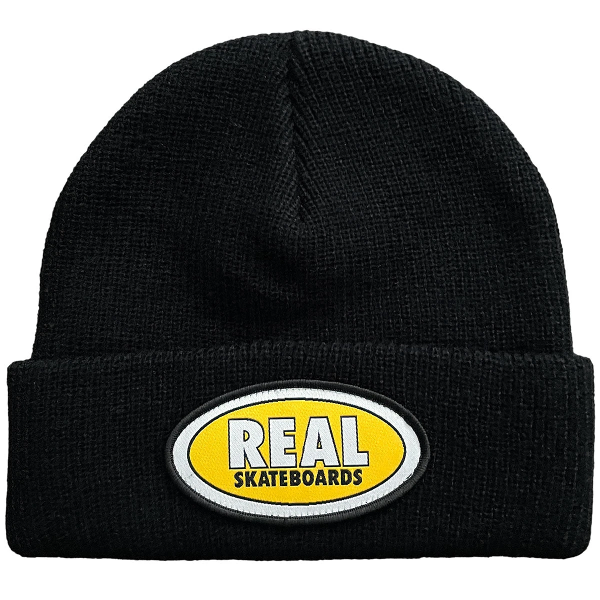 Real Oval Beanie - Black/Yellow 3 Real Oval Beanie - Black/Yellow