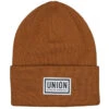 Union High Cuff Logo Beanie - Brown -JD Snowboards Shop BQ5DB9A 1