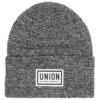 Union High Cuff Logo Beanie - Black/White Marl 2 Union High Cuff Logo Beanie - Black/White Marl -JD Snowboards Shop BQ5DB9C 1