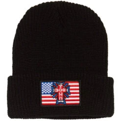 Dogtown DT Flag Patch Beanie Beanie - Black
