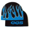 CCS Flames Reversible Skully Beanie - Black/Blue -JD Snowboards Shop ccs flame beanie blue 1